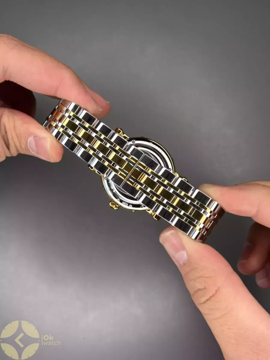 ساعت مچی پتک فیلیپ فول دیت سیلورطلایی صفحه آبی Patek Philippe