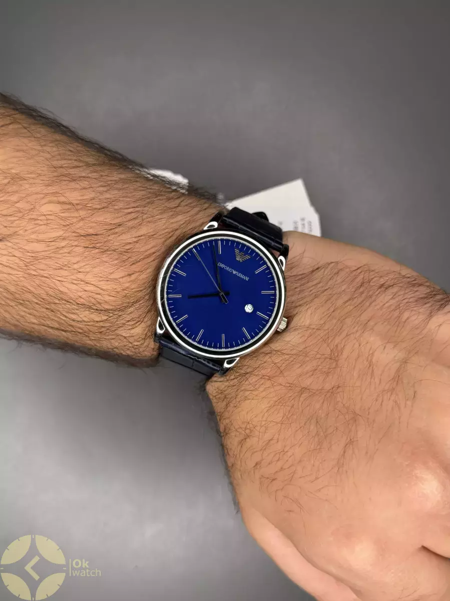 ساعت مچی امپریو آرمانی بند چرمی مشکی Emporio Armani