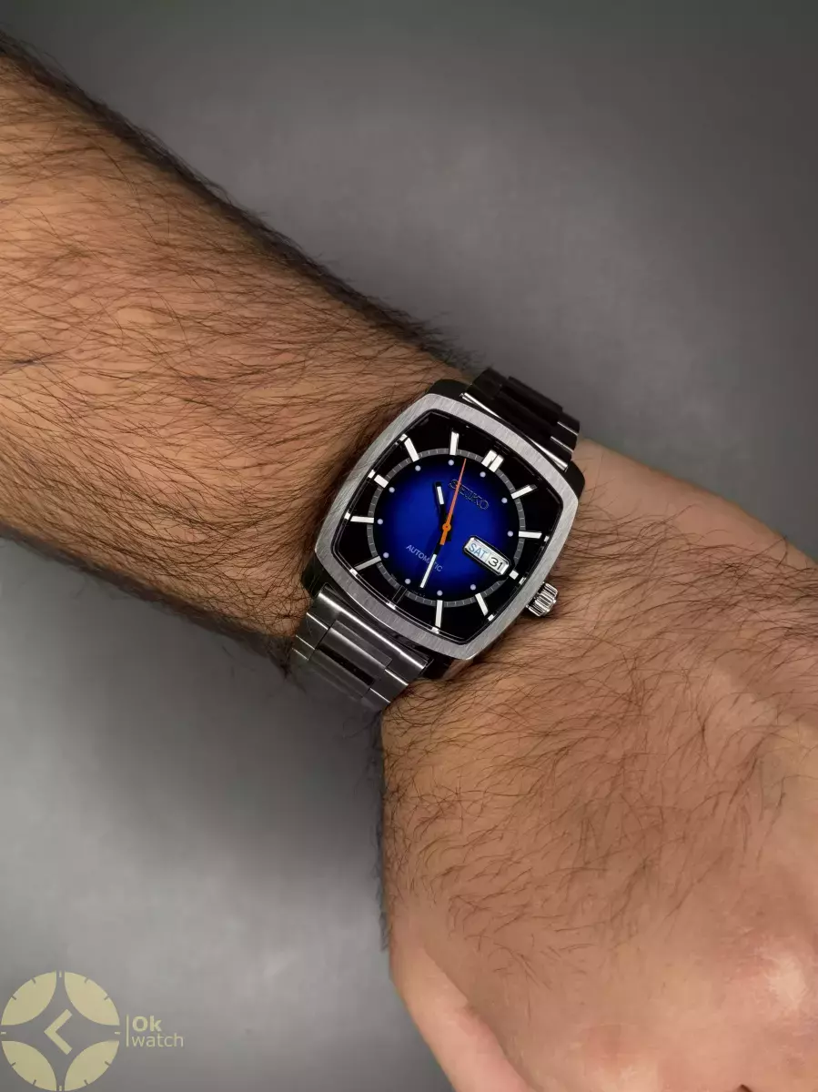 ساعت مچی سیکو دو تقویم بند سیلور صفحه آبی Seiko