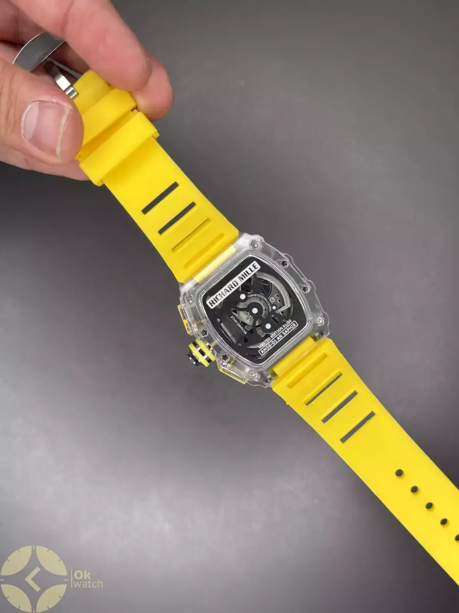 ساعت مچی ریچارد میل کورنوگراف قاب پلاستیکی زرد Richard Mille