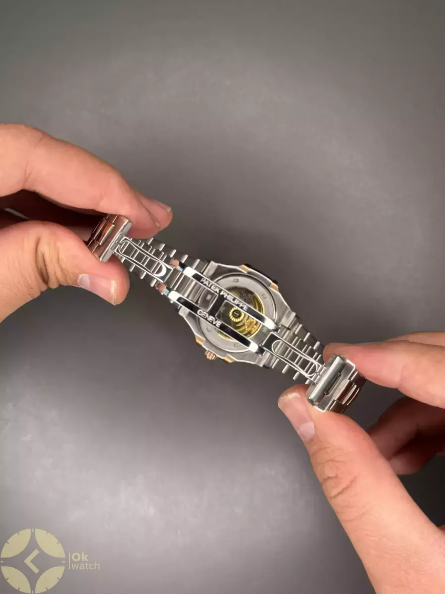 ساعت مچی پتک فیلیپ ناتیلوس رزگلد صفحه شکلاتی Patek Philippe Nautilus