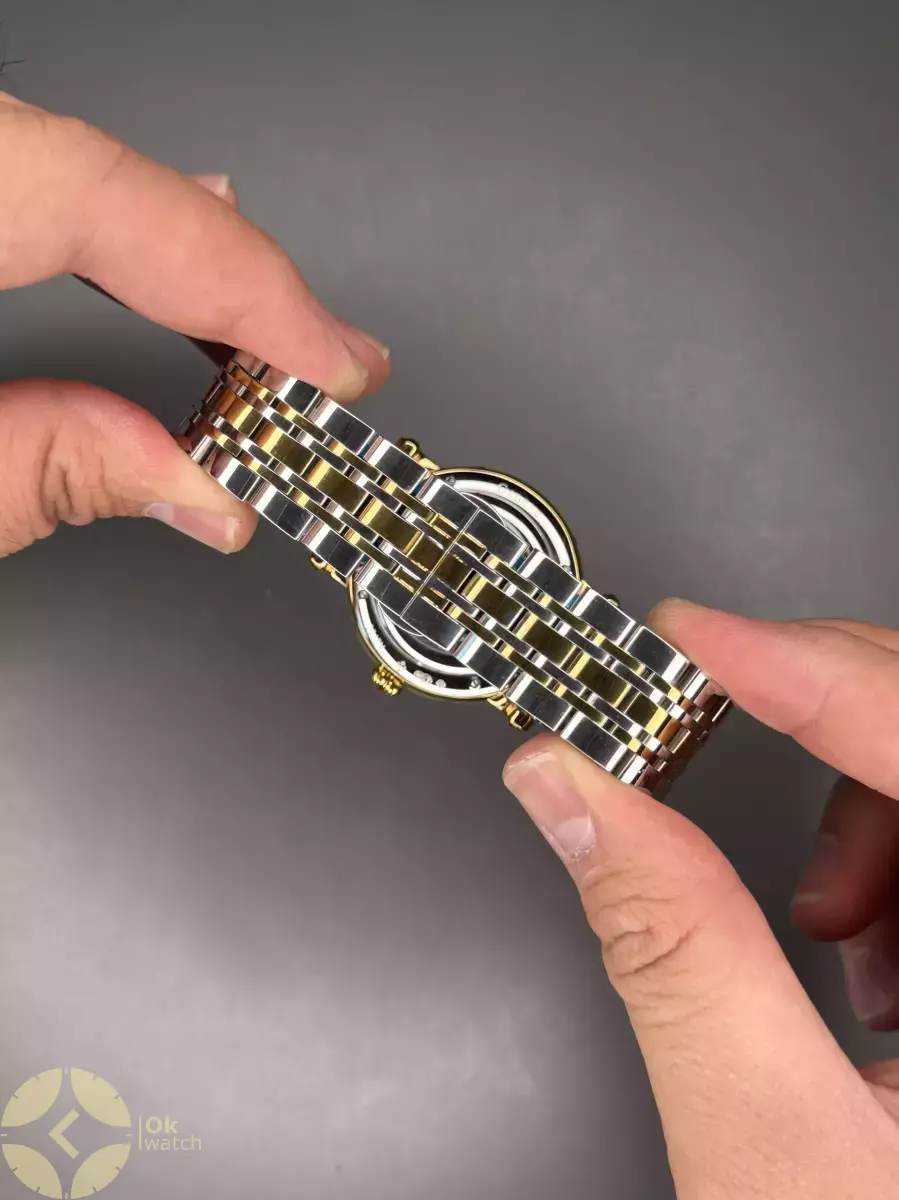 ساعت مچی پتک فیلیپ فول سیلورطلایی صفحه مشکی Patek Philippe