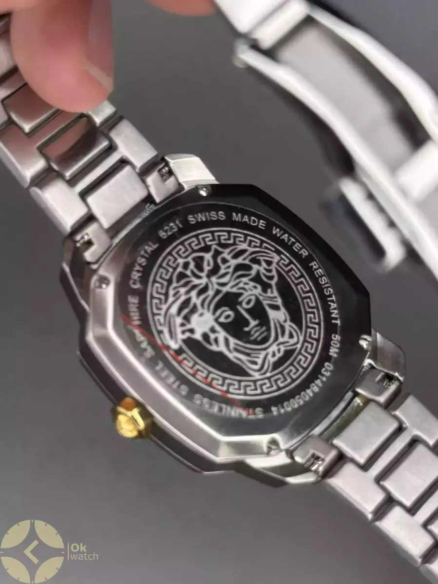 ساعت مچی ورساچه سیلور طلایی صفحه سفید Versace Dylos