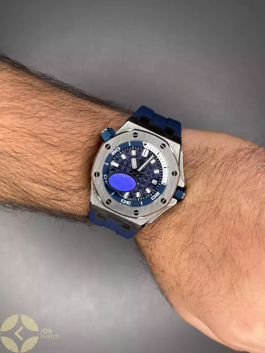 ساعت مچی اودمار پیگه افشور قاب سیلور صفحه سرمه ای Audemars Piguet Offshore