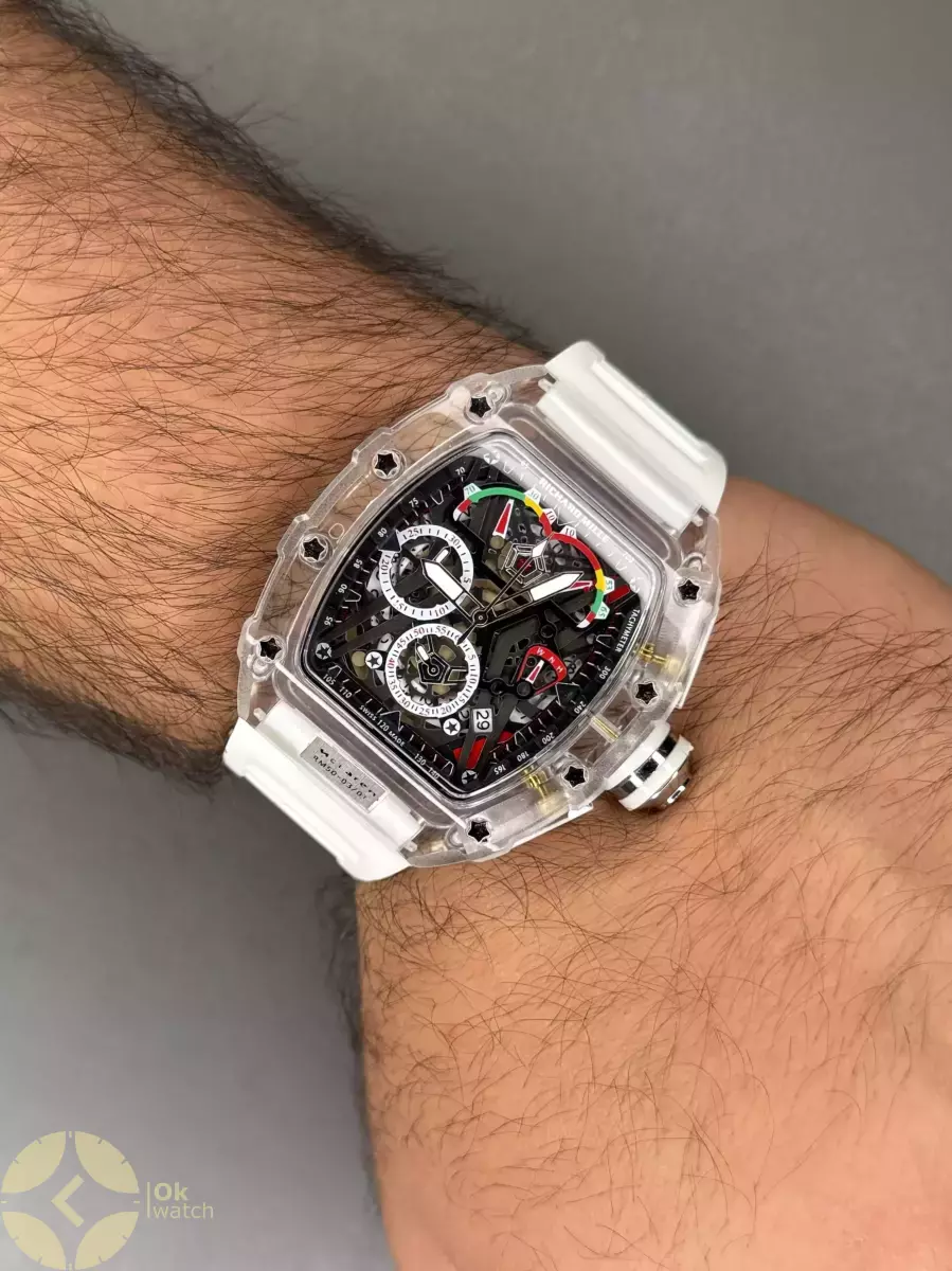 ساعت مچی ریچارد میل کورنوگراف قاب پلاستیکی سفید Richard Mille