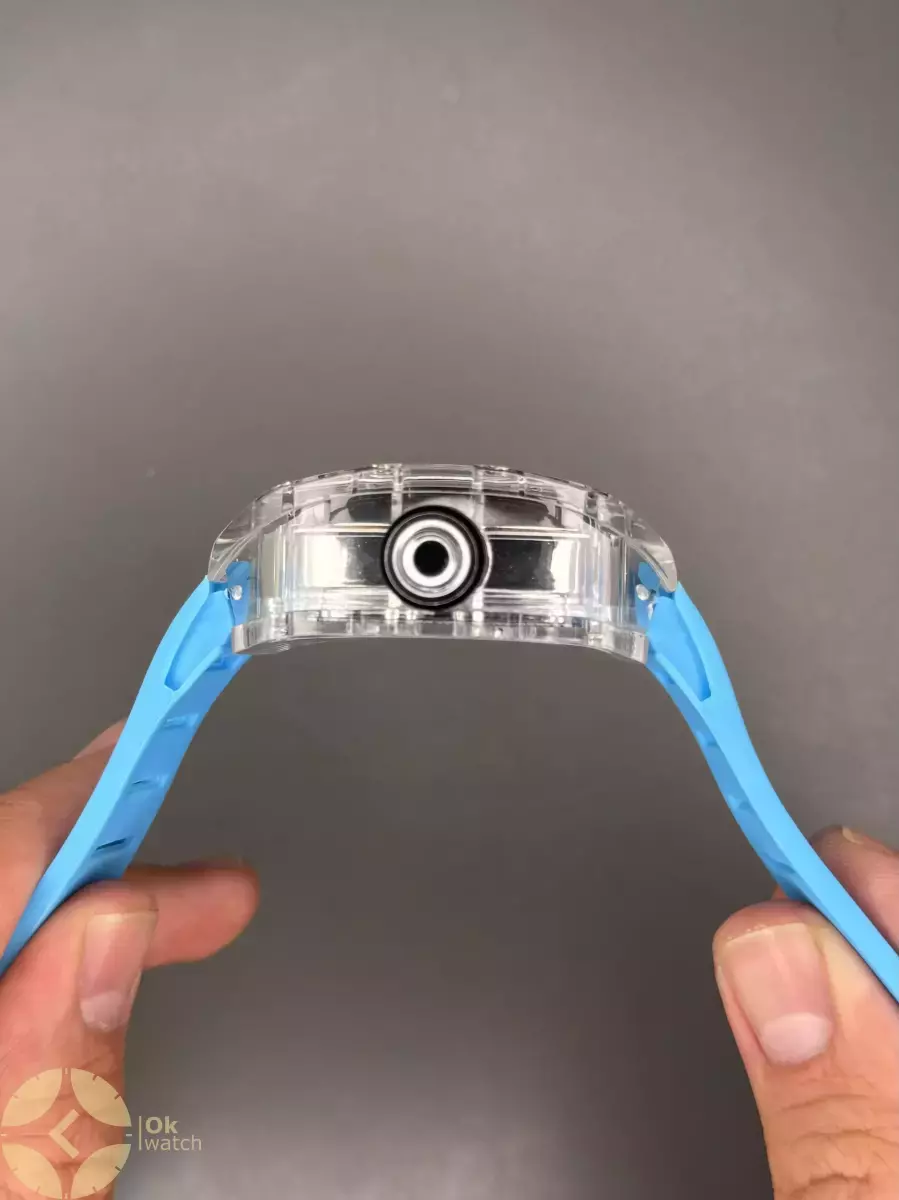 ساعت مچی ریچارد میل صفحه اسکلتون بند رابر آبی Richard Mille