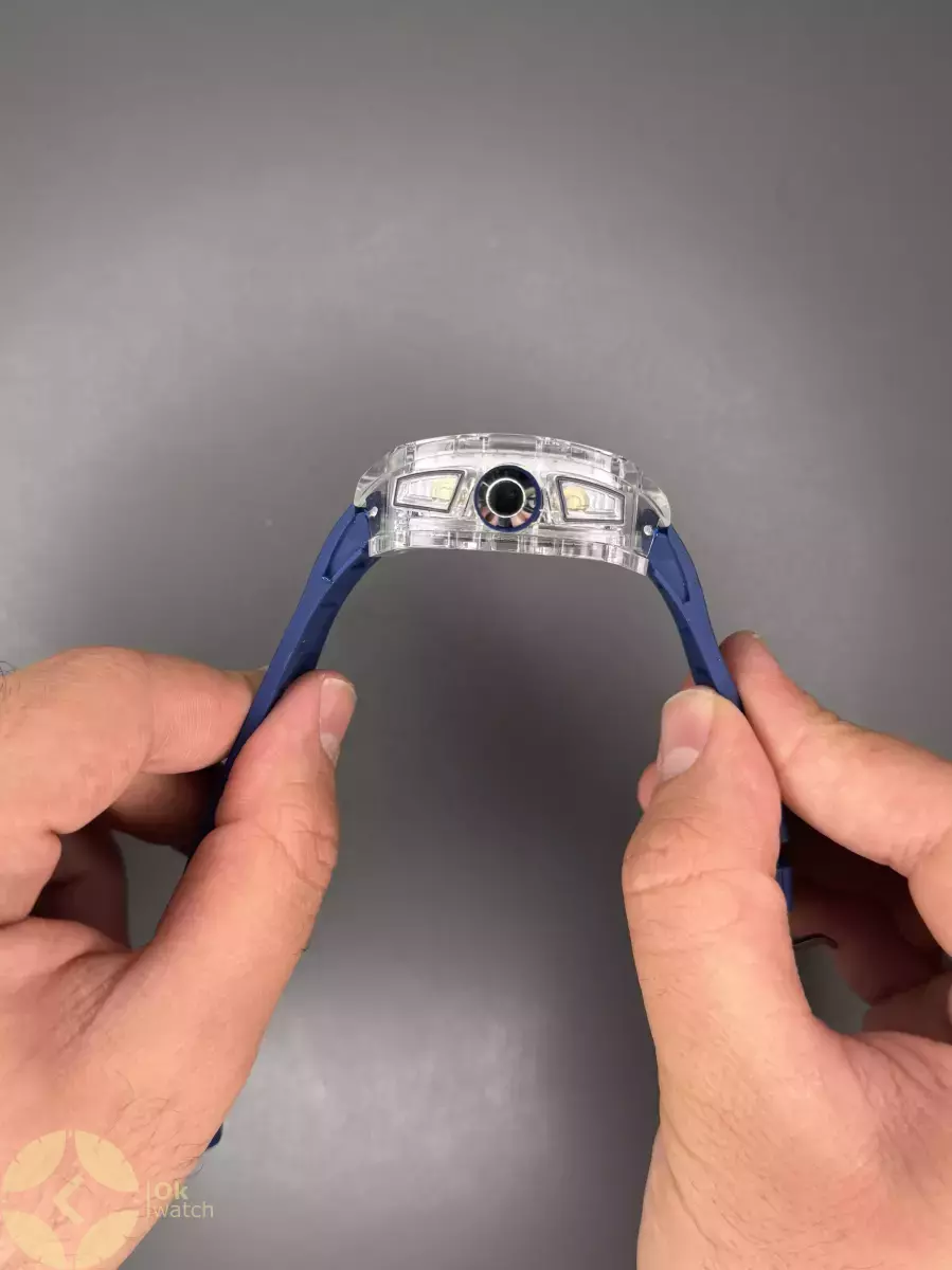 ساعت مچی ریچارد میل صفحه اسکلتون بند رابر سرمه ای Richard Mille