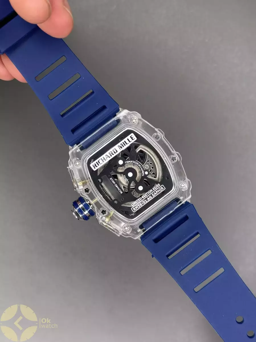 ساعت مچی ریچارد میل کورنوگراف قاب پلاستیکی بند سرمه ای Richard Mille