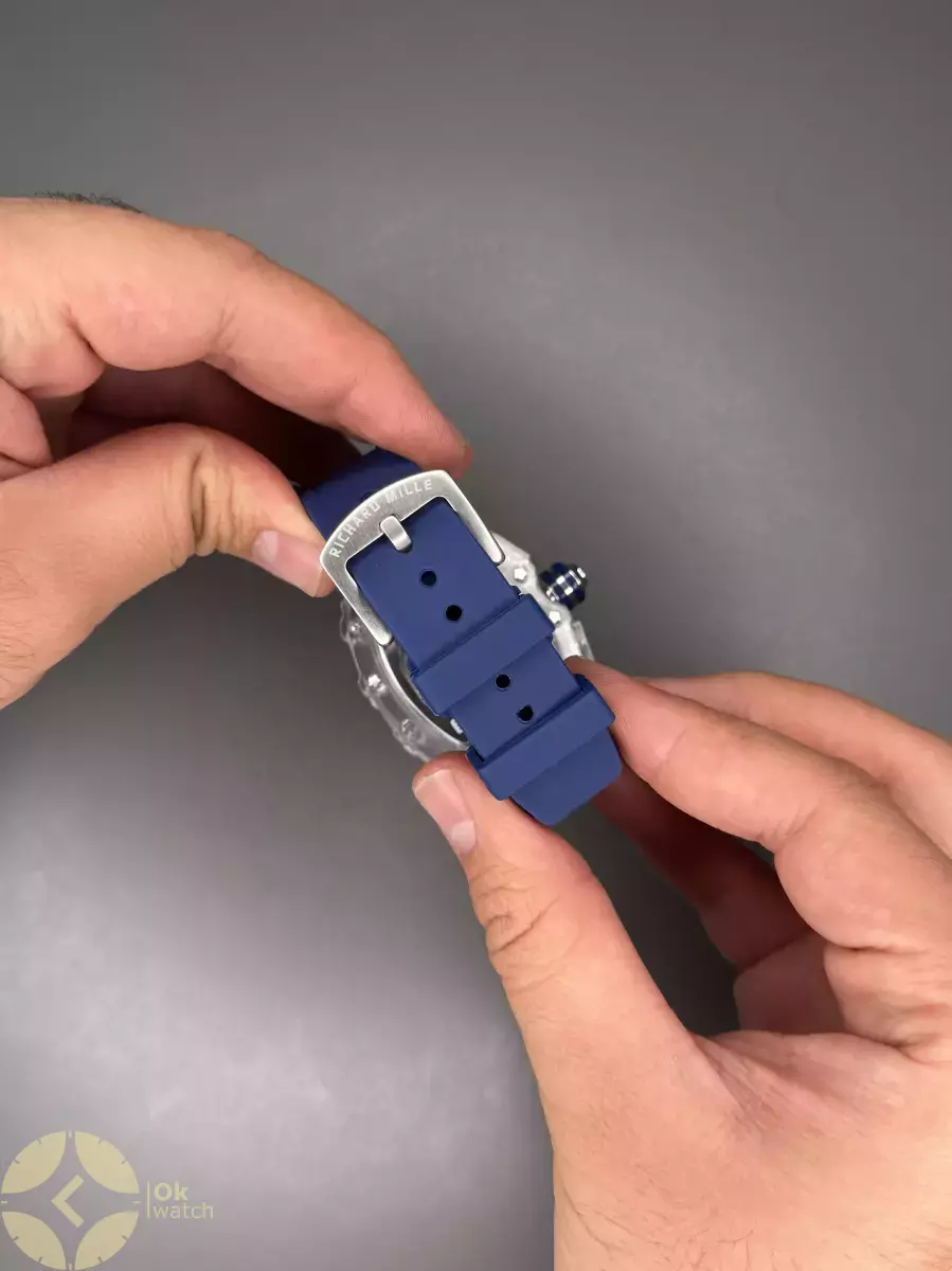 ساعت مچی ریچارد میل کورنوگراف قاب پلاستیکی بند سرمه ای Richard Mille