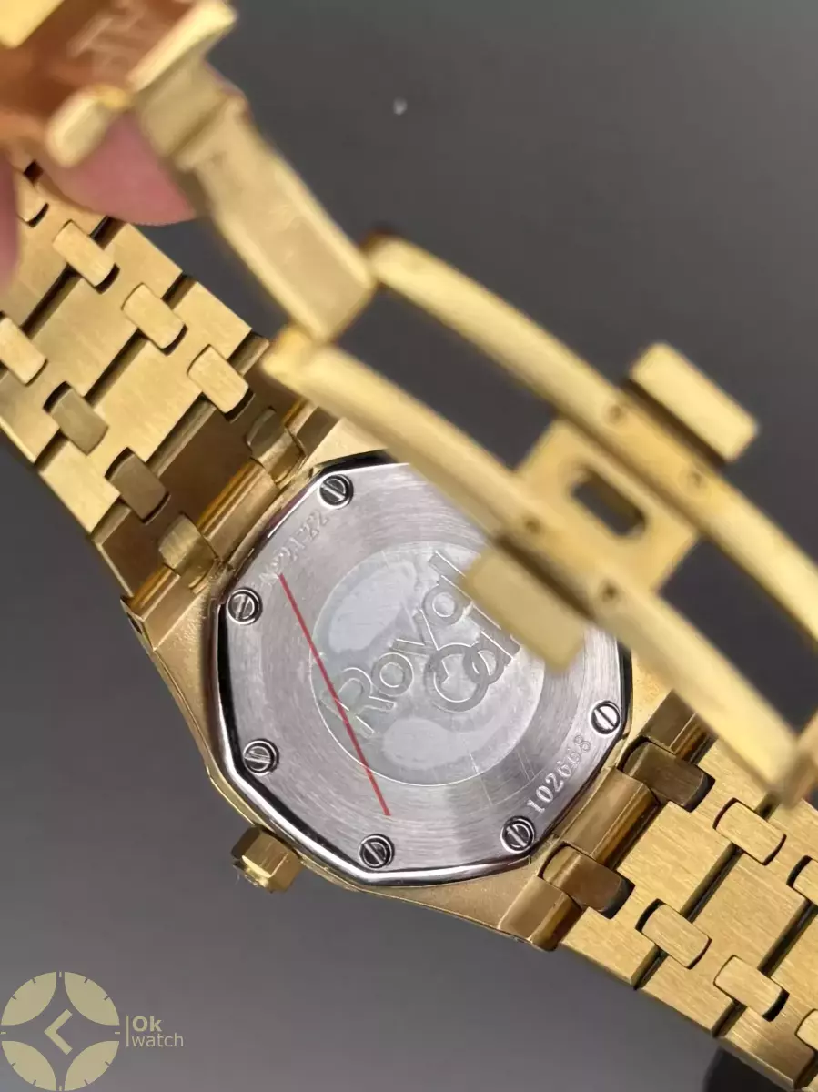 ساعت مچی اودمار پیگه بند طلایی صفحه طوسی Audemars Piguet