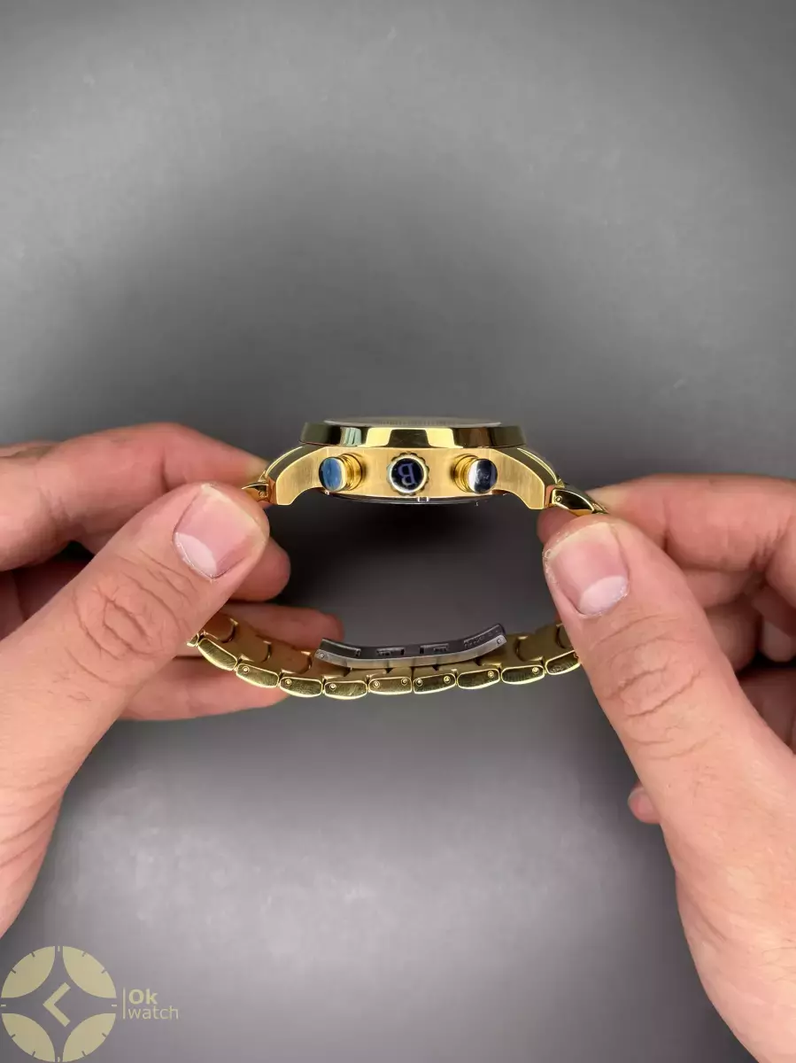 ساعت مچی بولگاری کورنوگراف بند طلایی صفحه طلایی Bvlgari