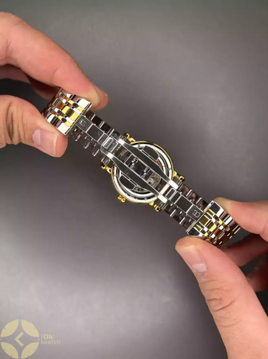 ساعت مچی پتک فیلیپ فول دیت سیلورطلایی صفحه سفید Patek Philippe