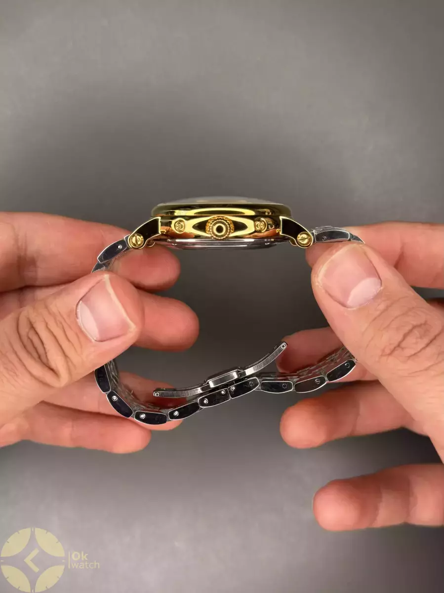 ساعت مچی پتک فیلیپ فول دیت سیلورطلایی صفحه سفید Patek Philippe