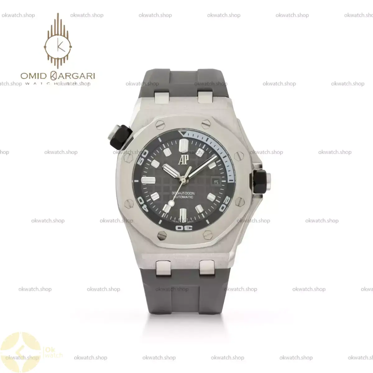 ساعت مچی اودمار پیگه افشور بند و صفحه طوسی Audemars Piguet Offshore