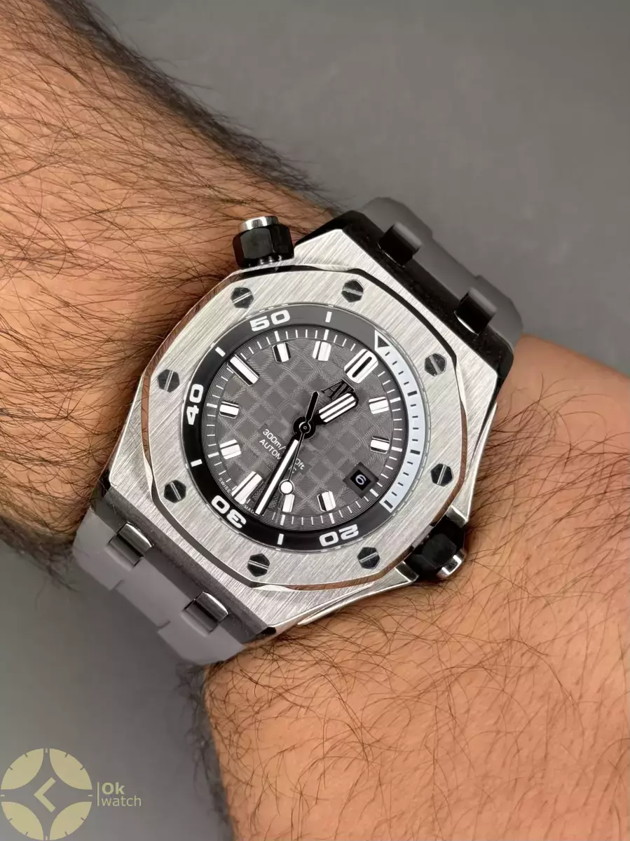 ساعت مچی اودمار پیگه افشور بند و صفحه طوسی Audemars Piguet Offshore