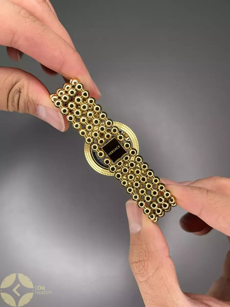 ساعت مچی ورساچه قاب چرخشی صفحه سرمه ای Versace