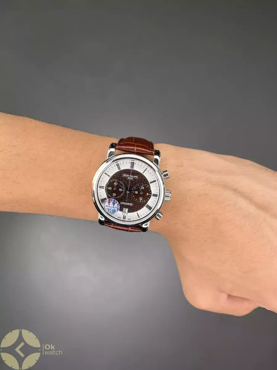 ساعت مچی پتک فیلیپ کورنوگراف صفحه قهوه ای Patek Philippe