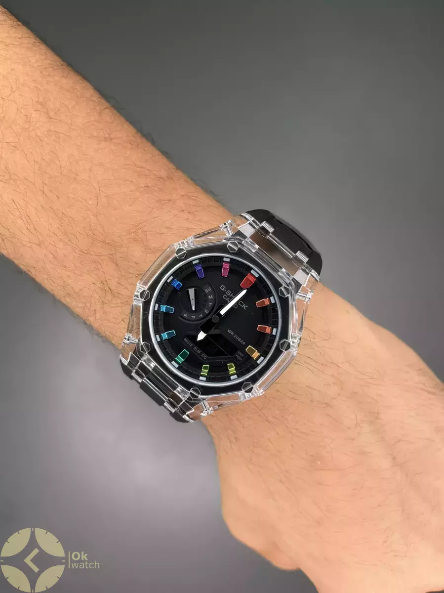 ساعت مچی کاسیو جی شاک اندکس هفت رنگ Casio G-SHOCK GA-2100