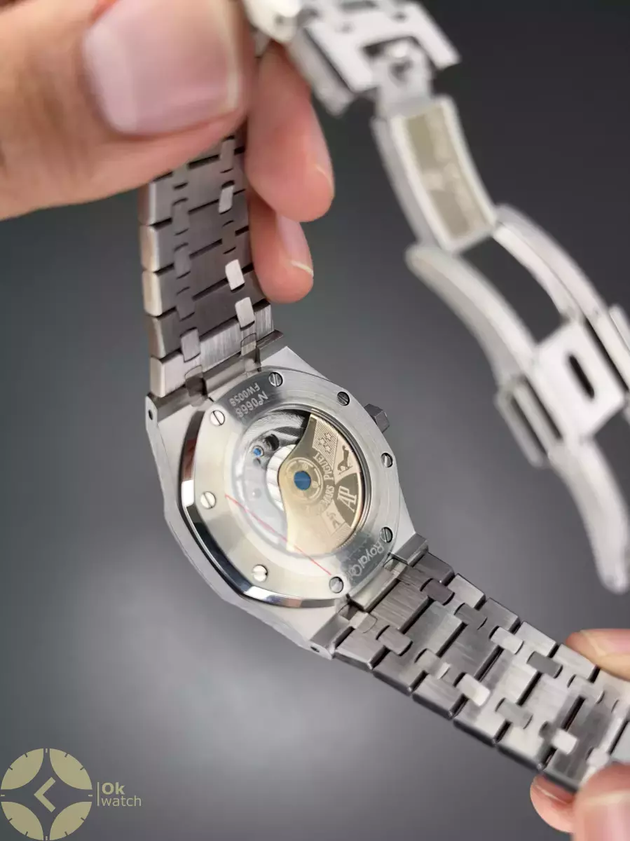 ساعت مچی اودمار پیگه اتوماتیک اوپن هارت سیلور صفحه مشکی Audemars Piguet