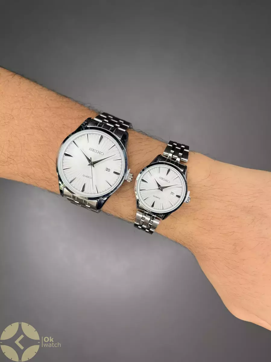 ساعت مچی سیکو تک موتوره سیلور صفحه سفید Seiko