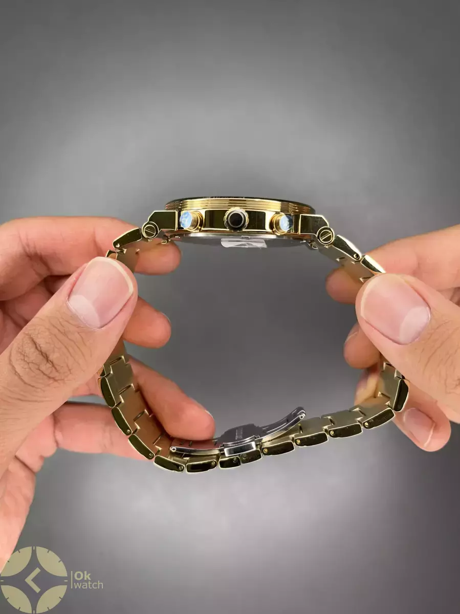 ساعت مچی ورساچه کورنوگراف طلایی صفحه سبز Versace Greca