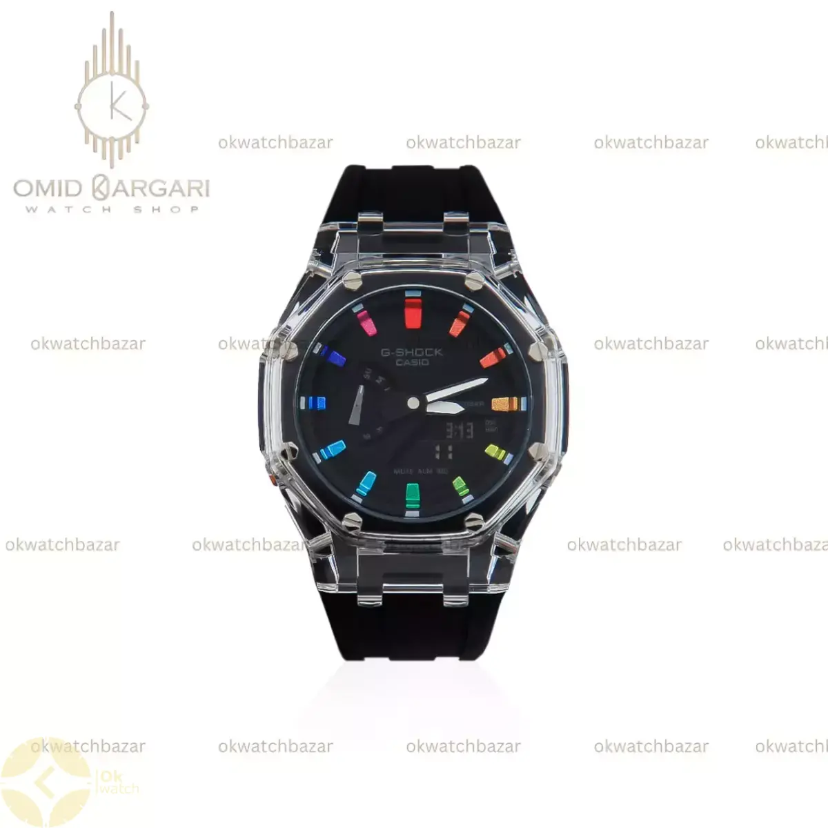 ساعت مچی کاسیو جی شاک اندکس هفت رنگ Casio G-SHOCK GA-2100