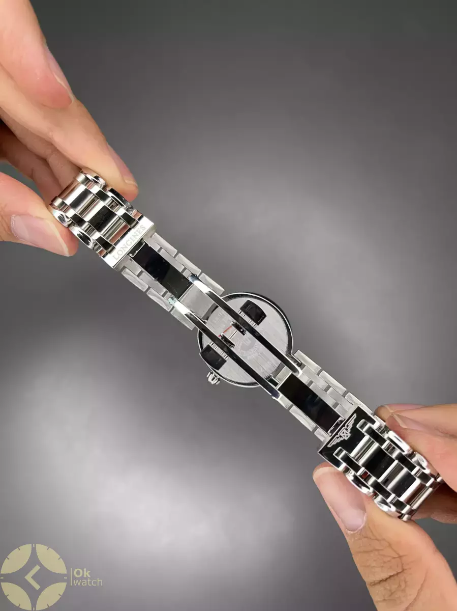 ساعت مچی لونژین سیلور صفحه سفید اعداد یونانی Longines