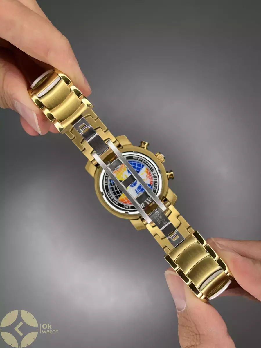 ساعت مچی بولگاری کورنوگراف صفحه اسکلتون طلایی Bvlgari