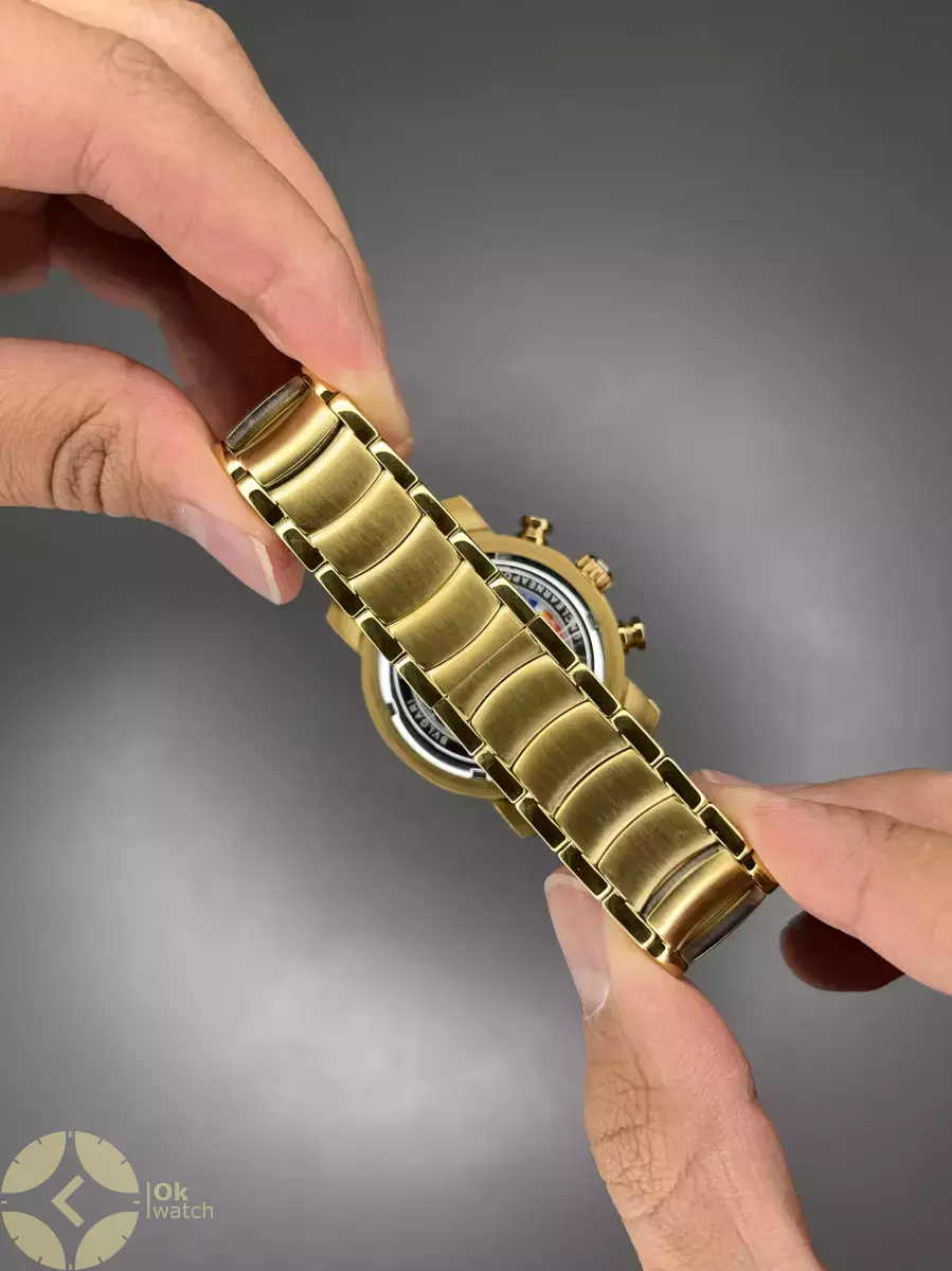 ساعت مچی بولگاری کورنوگراف صفحه اسکلتون طلایی Bvlgari