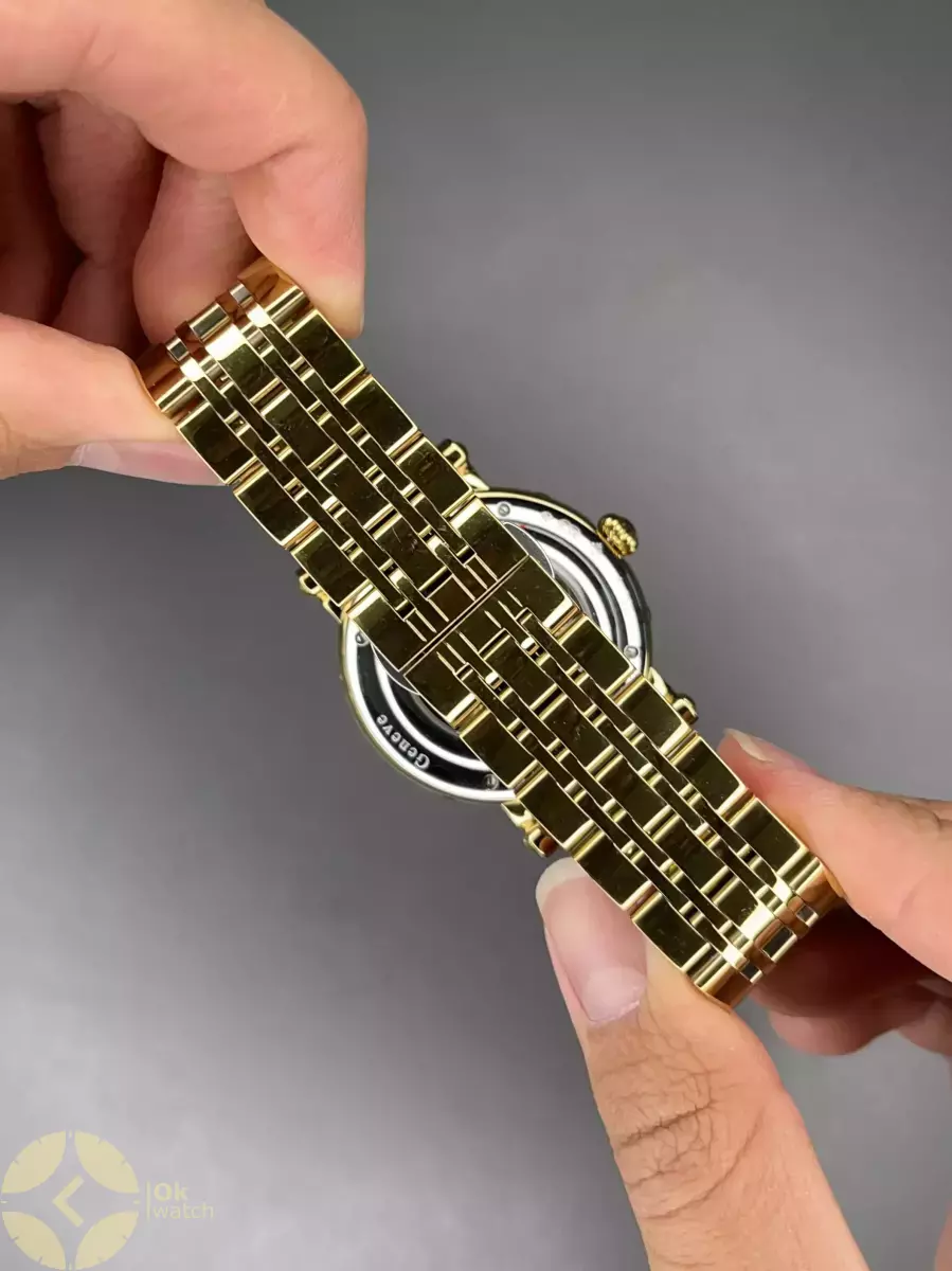 ساعت مچی پتک فیلیپ فول دیت طلایی صفحه سفید Patek Philippe