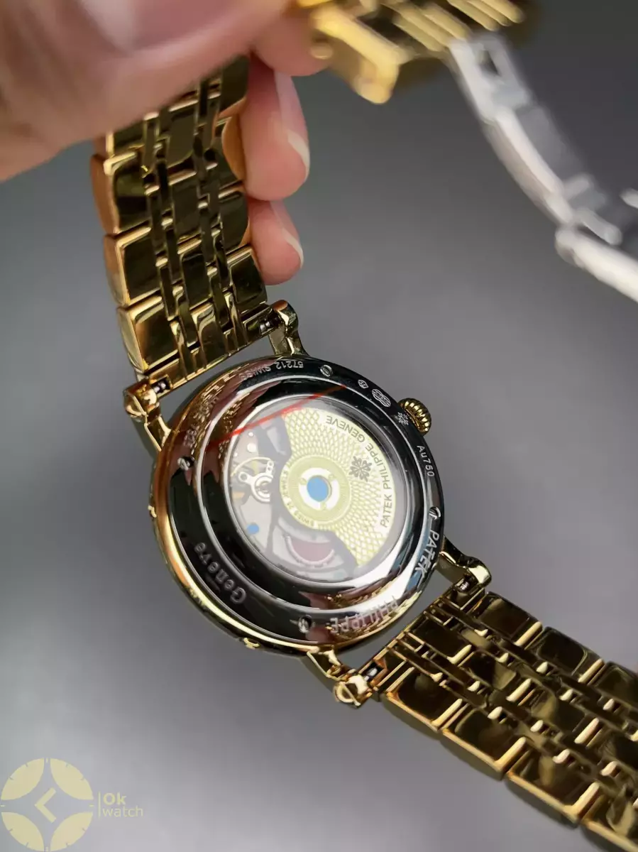 ساعت مچی پتک فیلیپ فول دیت طلایی صفحه سفید Patek Philippe