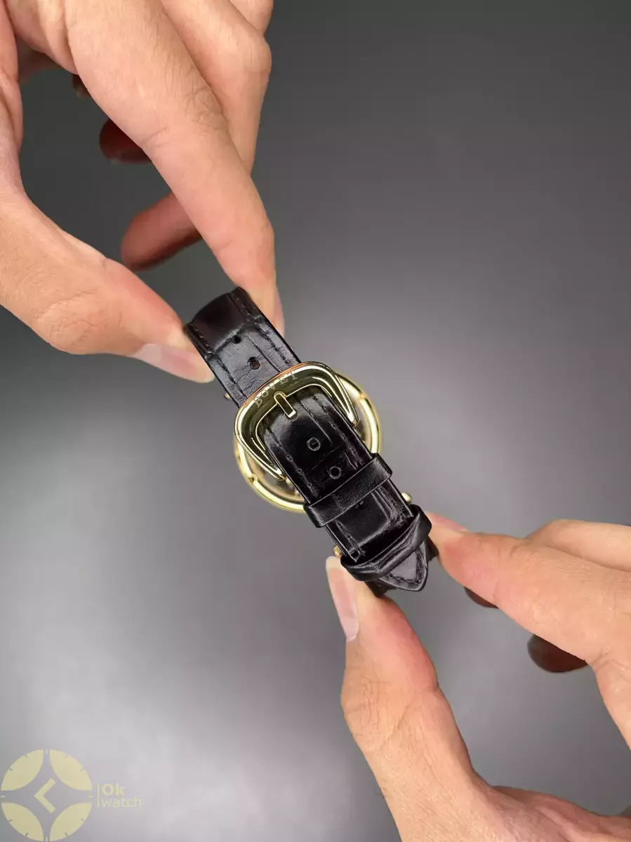 ساعت مچی بووه بند چرمی مشکی صفحه اسکلتون طرحدار Bovet