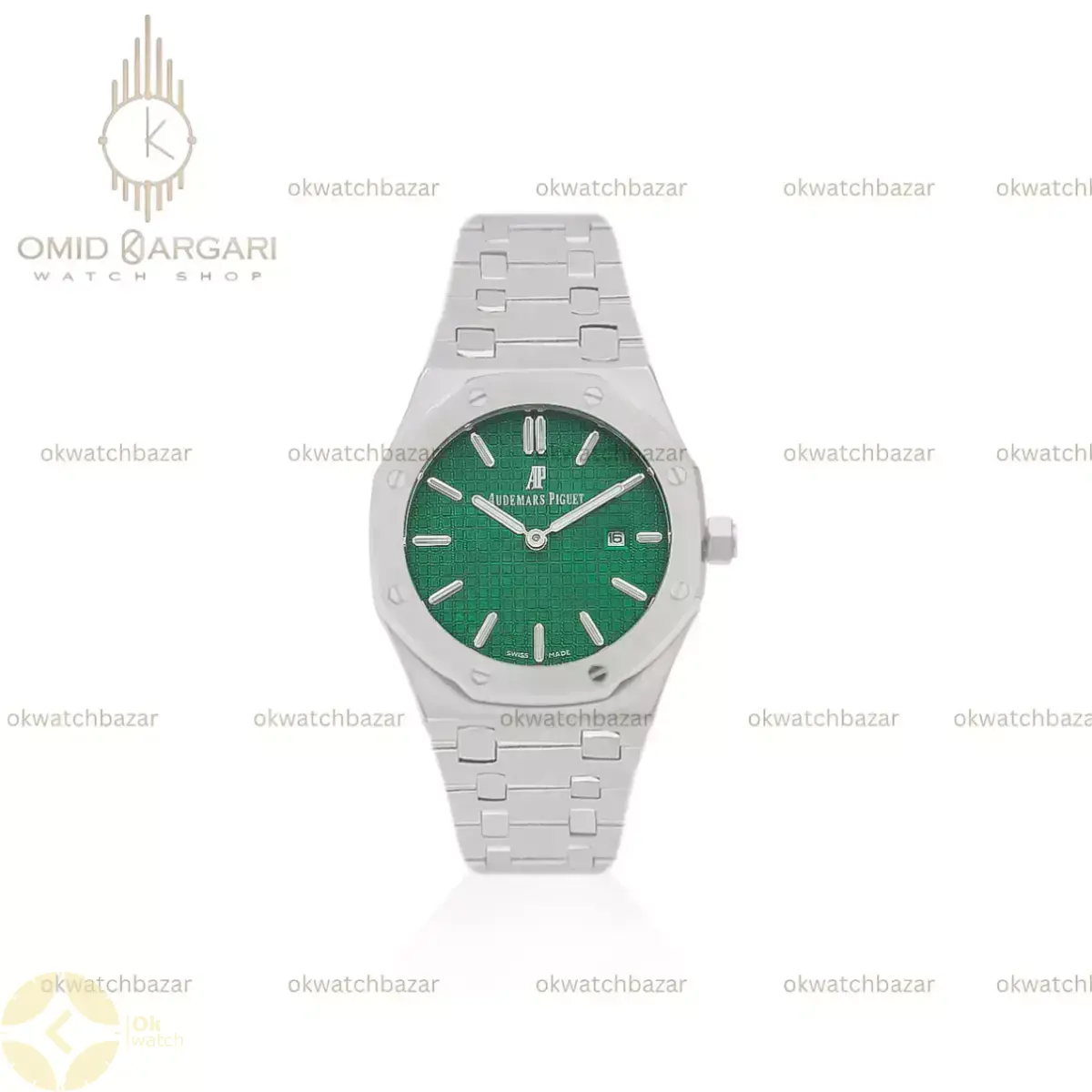 ساعت مچی اودمار پیگه سیلور صفحه سبز Audemars Piguet