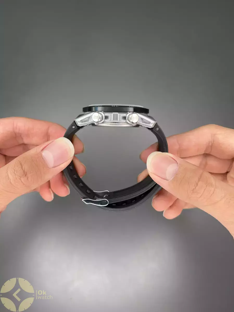 ساعت مچی کاسیو ادیفایس بند رابر مشکی صفحه مشکی Casio Edifice