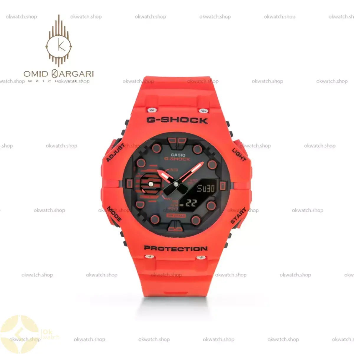 ساعت مچی کاسیو جی-شاک بند قرمز Casio G-Shock GA-B001-4AER