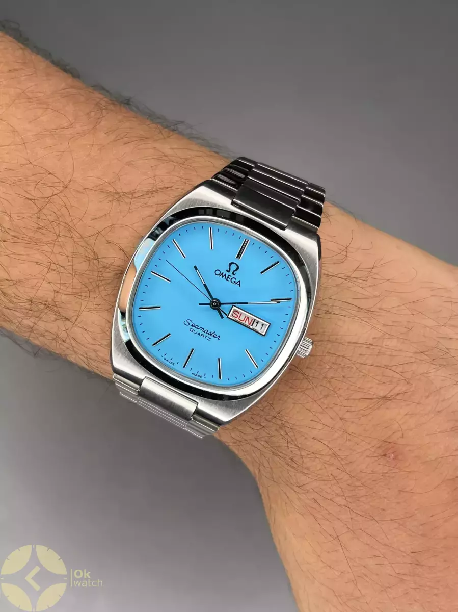 ساعت مچی امگا سیمستر نوستالژی بند سیلور صفحه تیفانی  Omega Seamaster