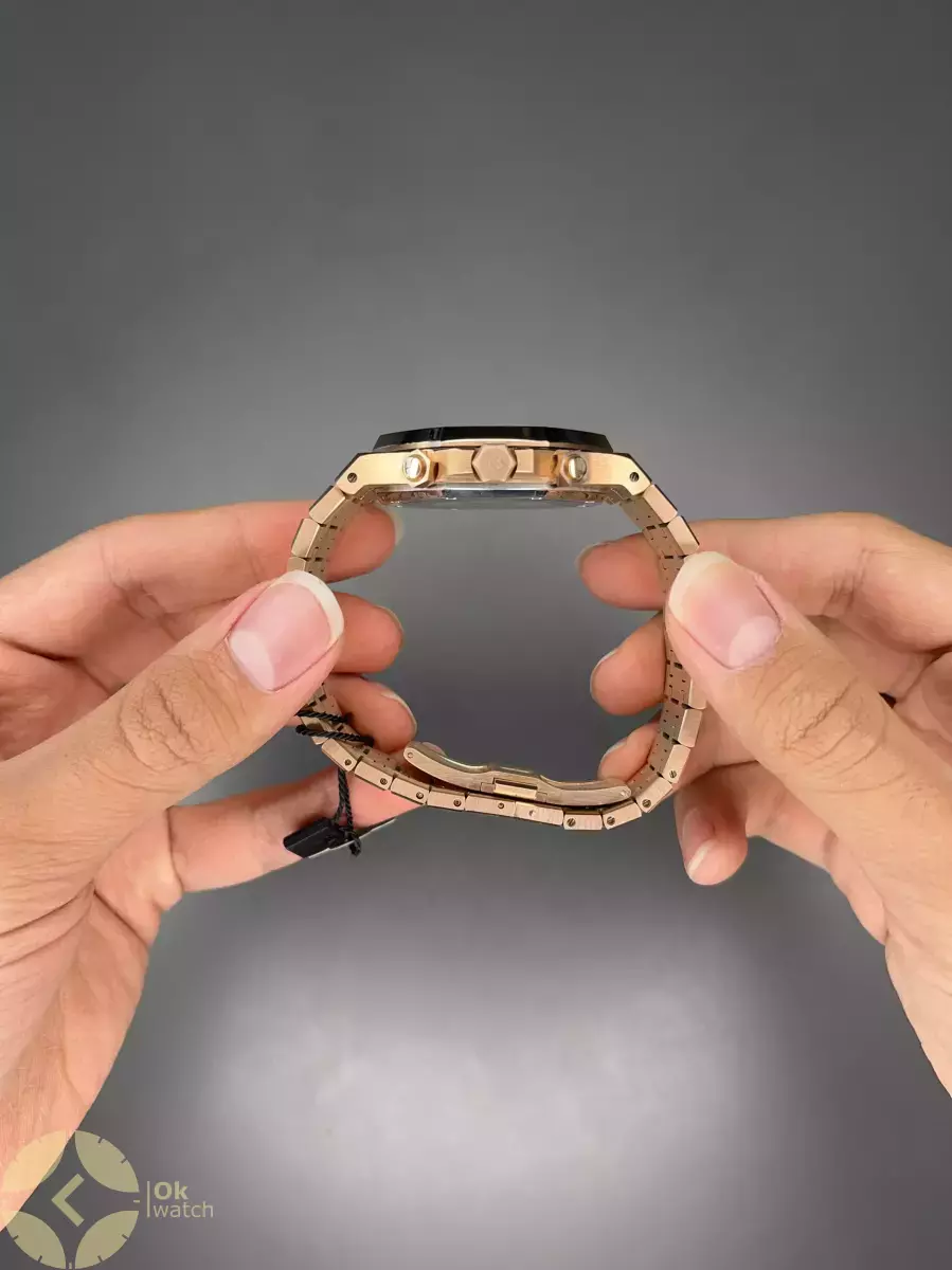 ساعت مچی اودمار پیگه کورنوگراف بند رزگلد صفحه طوسی Audemars Piguet