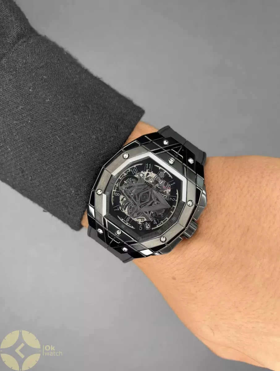 ساعت مچی اوبلو کهکشانی تمام مشکی Hublot Spirit of Big Bang Sang Bleu