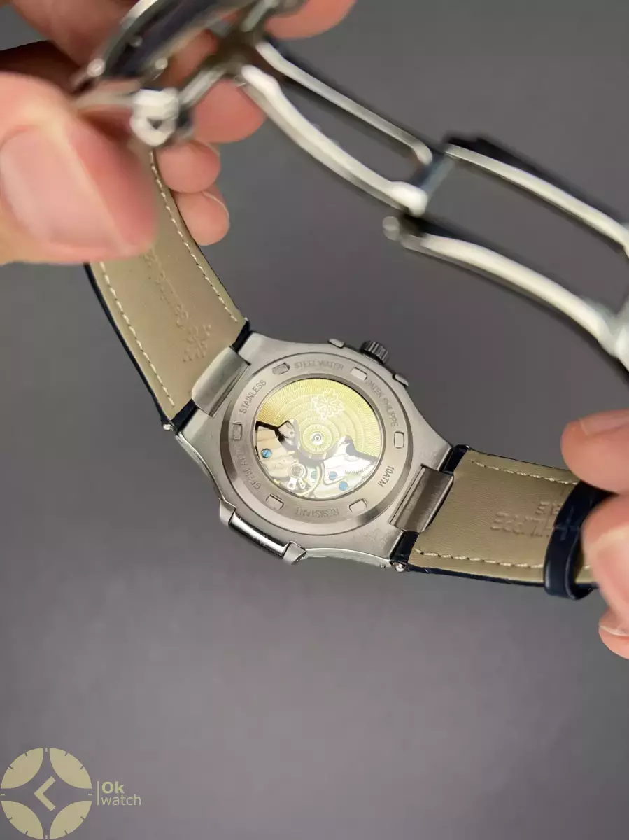 ساعت مچی پتک فیلیپ دو تقویم بند سرمه ای Patek Philippe Two Automatic Calendars