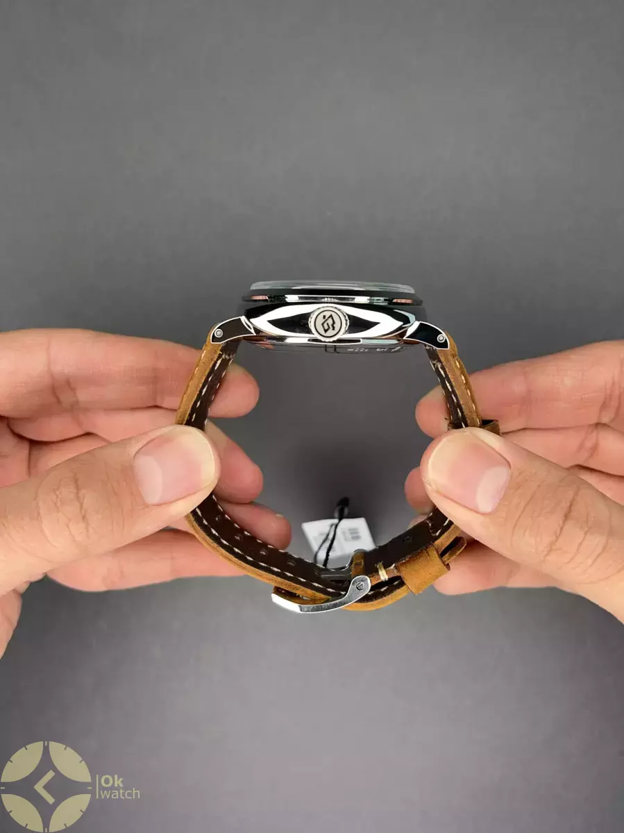 ساعت مچی پنرای رادیومیر بند چرمی صفحه سبز ثانیه بغل Panerai Radiomir