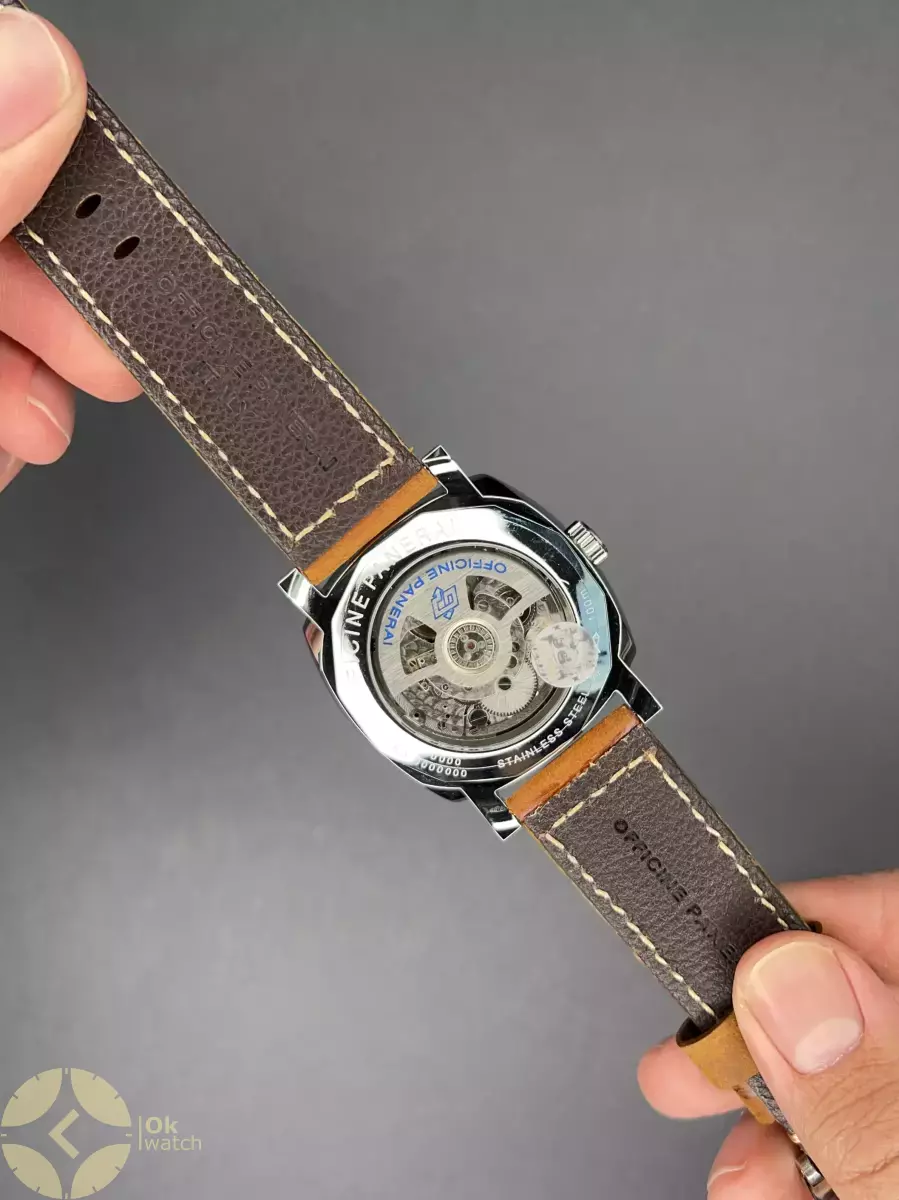 ساعت مچی پنرای رادیومیر بند چرمی صفحه سبز ثانیه بغل Panerai Radiomir