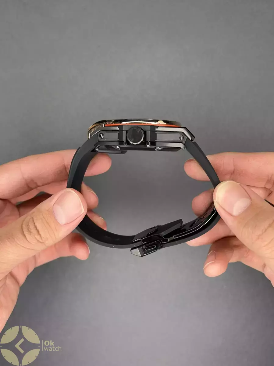 ساعت مچی اوبلو جمجمه‌ای قاب مشکی رزگلد Hublot MP-09 Tourbillon