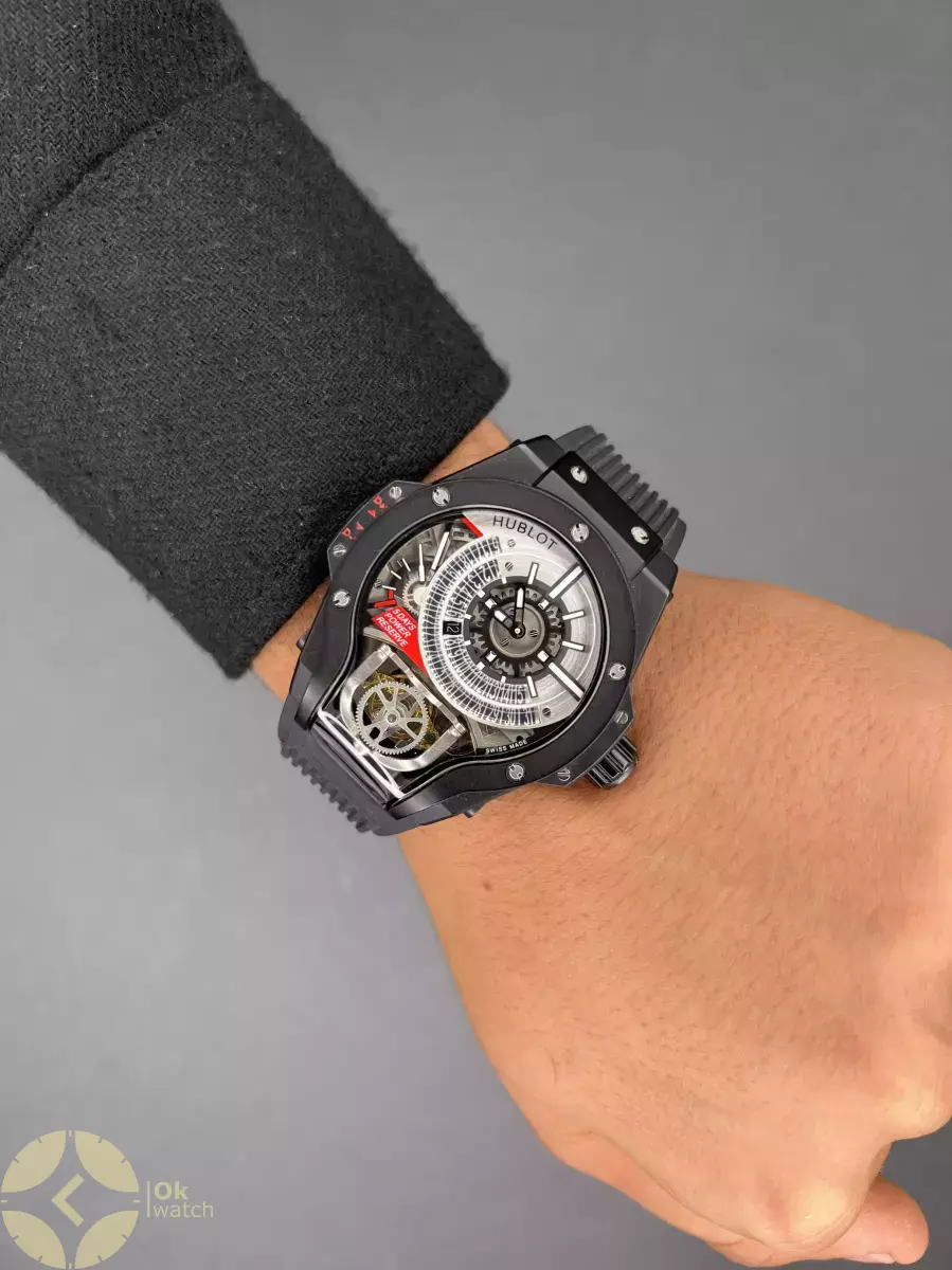 ساعت مچی اوبلو جمجمه‌ای تمام مشکی Hublot MP-09 Tourbillon Fullblack