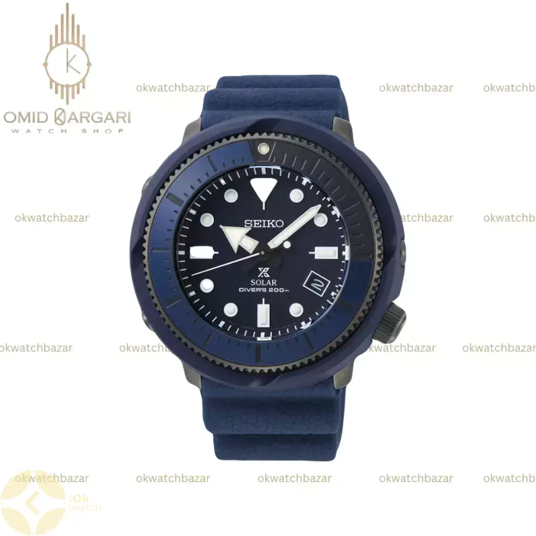 ساعت مچی سیکو بند رابر آبی Seiko