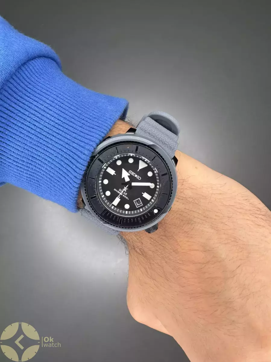 ساعت مچی سیکو سولار بند رابر طوسی Seiko Solar