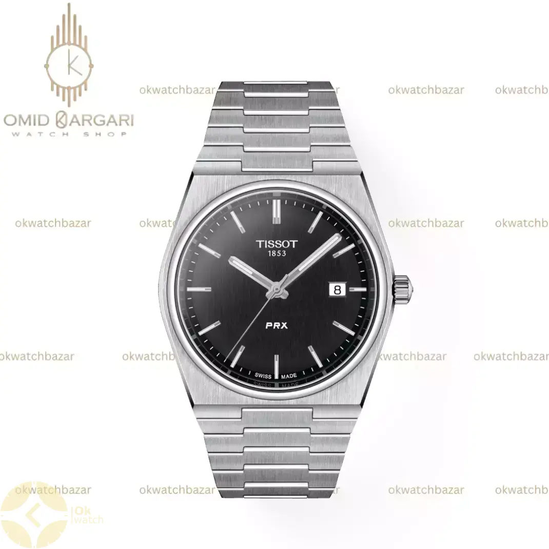ساعت مچی تیسو پیاریکس صفحه مشکی مهندسی Tissot PRX