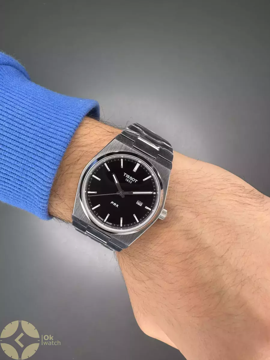 ساعت مچی تیسو پیاریکس صفحه مشکی طرحدار Tissot PRX