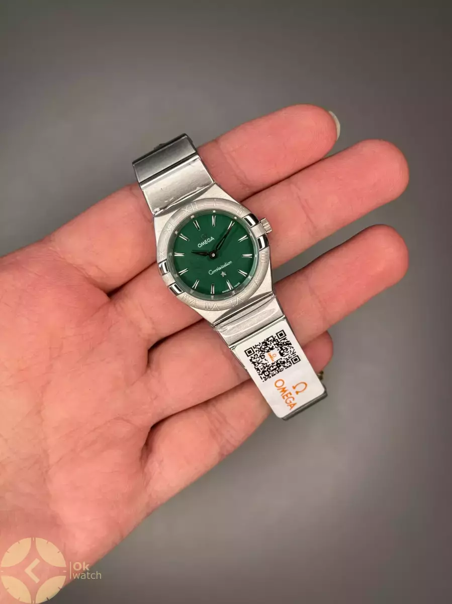 ساعت مچی امگا کانستلیشن بند سیلور صفحه سبز Omega Constellation