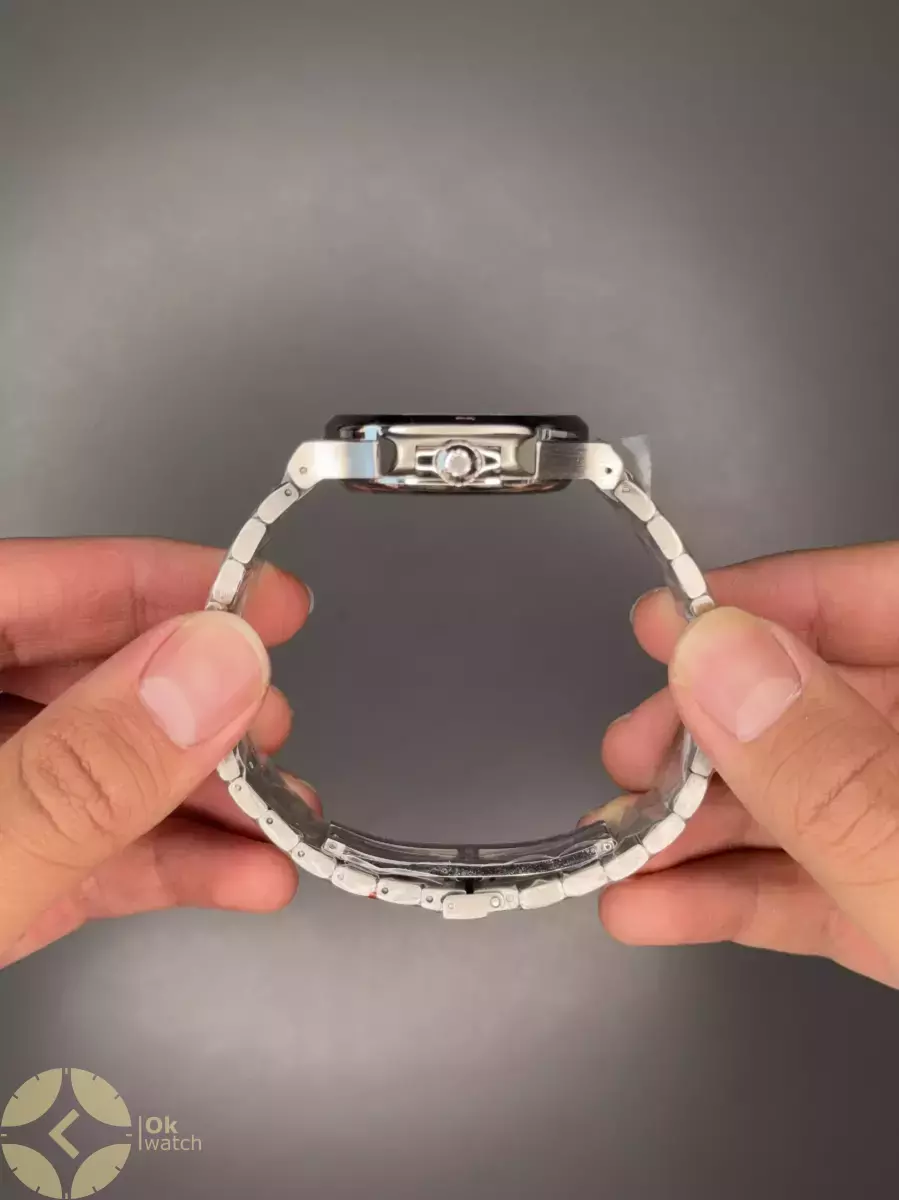 ساعت مچی پتک فیلیپ ناتیلوس صفحه مشکی بند سیلور Patek  Philippe