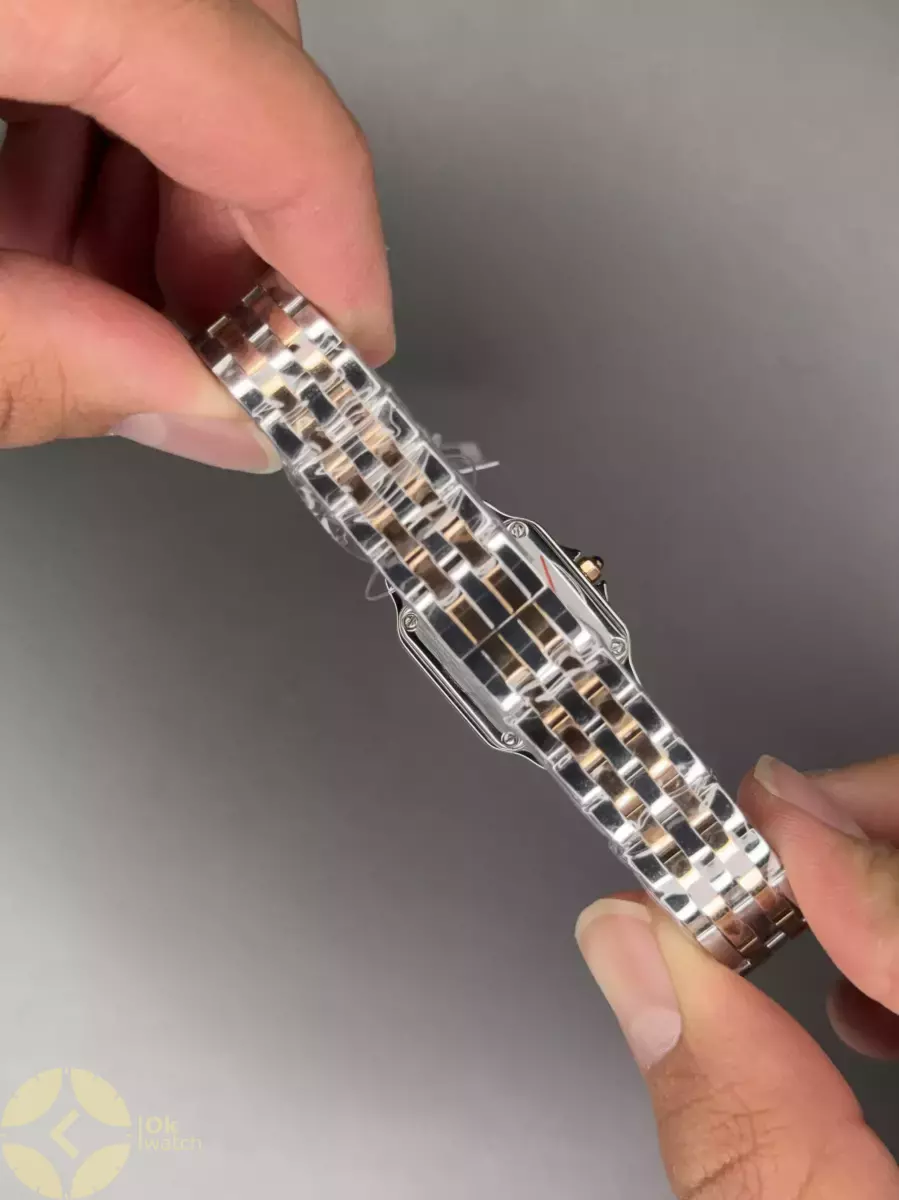 ساعت مچی کارتیه پنتر سیلور رزگلد دورنگین Cartier Panthere
